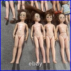 10 VINTAGE Ideal Crissy Family 1969-1971 Nude Doll Lot Fair Condition