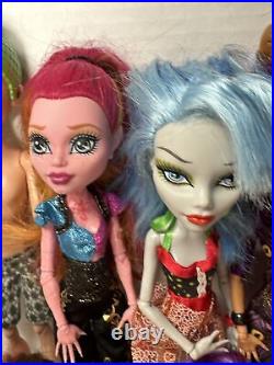 13 Monster High Dolls Lot Lagoona Frankie GiGi Spectra Clawdeen Ghoulia Cleo