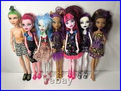 13 Monster High Dolls Lot Lagoona Frankie GiGi Spectra Clawdeen Ghoulia Cleo