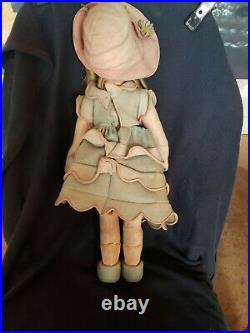 1920's Lenci Large 23 Italian Felt Doll All Original