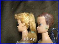 1958 Mattel Blonde Ponytail Barbie+ 1962 Fashion Queen + Case & Clothes