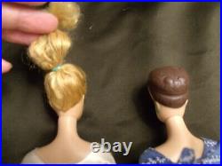 1958 Mattel Blonde Ponytail Barbie+ 1962 Fashion Queen + Case & Clothes