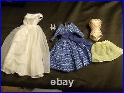 1958 Mattel Blonde Ponytail Barbie+ 1962 Fashion Queen + Case & Clothes