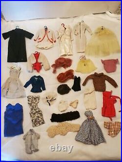 1960's BARBIE SKIPPER KEN FRANCIE MIDGE, 3 CASES, LOTS OF CLOTHES & ACCESSORIES
