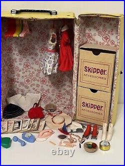 1960s SKIPPER Barbie Doll Japan, Original Vinyl #360 Case, Box, Accessories Lot