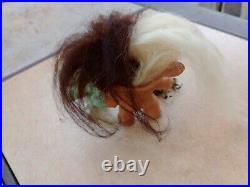 1960s UneedaWishnik DoubleHorseshoe2HeadTroll Taupe/WhiteMohair& UgliesElephant