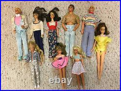 1960s Vintage Barbie Dolls Lot 9 Twist&Turns Bendable Legs Eyelashes Estate Find