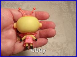 1968 Kozmic Kiddle Yello Fello Martian Doll Yellow Fellow + Blue Green Spaceship