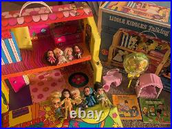 1968 Liddle Kiddles Playset Townhouse & Box, Lemon Doll, Storykin Dolls, Marx