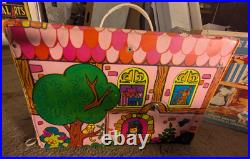 1968 Liddle Kiddles Playset Townhouse & Box, Lemon Doll, Storykin Dolls, Marx