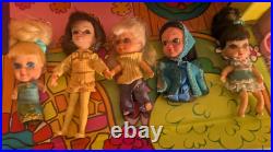 1968 Liddle Kiddles Playset Townhouse & Box, Lemon Doll, Storykin Dolls, Marx