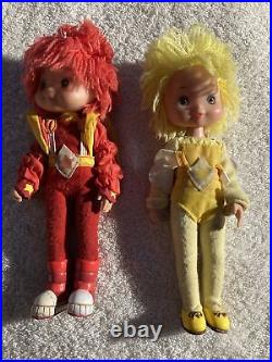 1983 Hallmark Vinyl Rainbow Brite Doll Red Green White Yellow Sprite Lite Lot