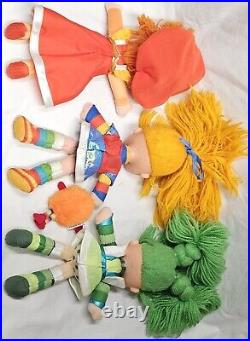 1983 Vintage Rainbow Brite Doll Lot 3 LaLa Orange Patty O'Green + OJ Sprite NICE