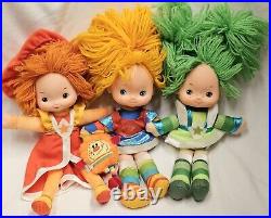 1983 Vintage Rainbow Brite Doll Lot 3 LaLa Orange Patty O'Green + OJ Sprite NICE