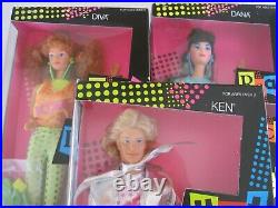 1986 Barbie and the Rockers Ken-Dee Dee-Diva-Dana- Derek Lot of 6 Complete New