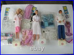 1987 Nurse Whitney 4405 Doctor Barbie Doctor 3850 Ken 4118 Dolls Mattel Steffie