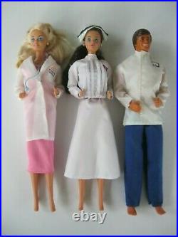 1987 Nurse Whitney 4405 Doctor Barbie Doctor 3850 Ken 4118 Dolls Mattel Steffie