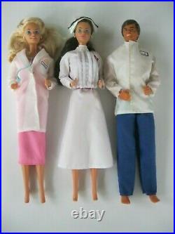 1987 Nurse Whitney 4405 Doctor Barbie Doctor 3850 Ken 4118 Dolls Mattel Steffie