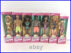 1991 Sun Sensation Barbie Lot of 7 NRFB COMPLETE SET RARE HTF GREAT CONDTION