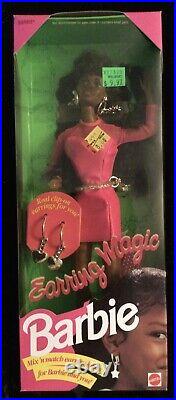 1992 Earring Magic Barbie African American #2374 Factory Sealed. Super Nice Mint