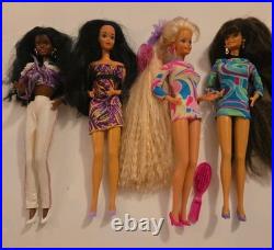 1992 Totally Hair Barbie with Hair Ties, Shoes, Original Dress Barbie Lot Extras