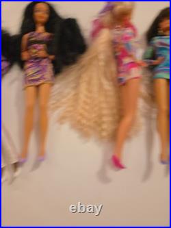 1992 Totally Hair Barbie with Hair Ties, Shoes, Original Dress Barbie Lot Extras