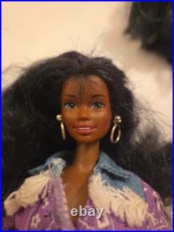 1992 Totally Hair Barbie with Hair Ties, Shoes, Original Dress Barbie Lot Extras