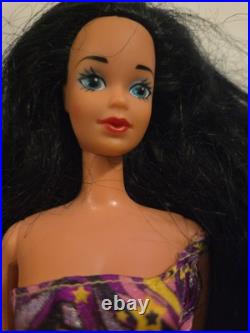 1992 Totally Hair Barbie with Hair Ties, Shoes, Original Dress Barbie Lot Extras