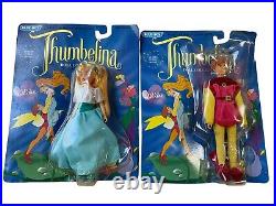 1993 Blue Box Thumbelina & Prince Cornelius RARE Poseable Dolls NIB