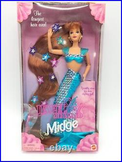 1995 Barbie Jewel Hair Mermaid Midge Mattel #14589 New NRFB