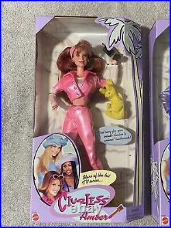 1996 Clueless Lot Of 3 Cher Dionne Amber Dolls Barbie Mattel NRFB