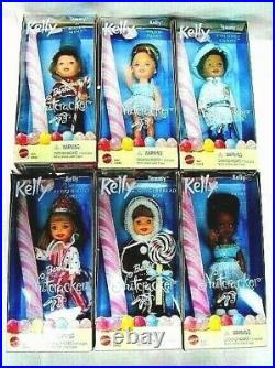 2001 Sugarplum Princess Barbie Prince Eric Ken Kelly NUTCRACKER Doll Set 8 NRFB