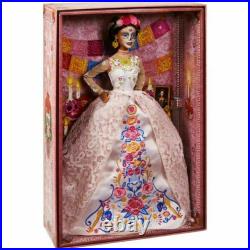 2020 Barbie Dia De Los Muertos Day Of The Dead 12 Doll In Dress & Flower MINT