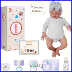20 Sleeping Reborn Baby Doll Larry Soft Vinyl Lifelike Realistic Gift for Kids