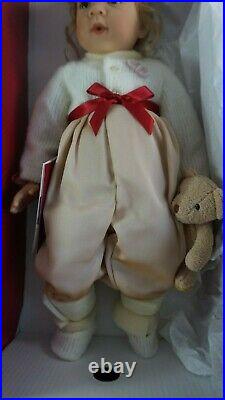 23 Gotz Amelie Vinyl Doll w Teddy Bear Elisabeth Lindner Danbury Mint NIB
