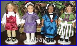 25th Anniversary Set of 12 Dolls American Girl Mini Doll Shelf Books Stands 2011