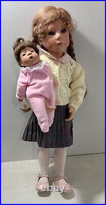 2 Good-Kruger Dolls 22 MOTHER & 11 BABY with Original Box A Mother's Love #889