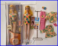 2 Vtg Barbie Color Magic Lot VHTF Stunning! All Original! Case Clothes Stand