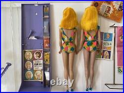 2 Vtg Barbie Color Magic Lot VHTF Stunning! All Original! Case Clothes Stand