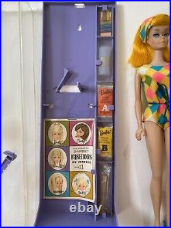 2 Vtg Barbie Color Magic Lot VHTF Stunning! All Original! Case Clothes Stand