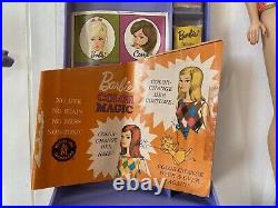 2 Vtg Barbie Color Magic Lot VHTF Stunning! All Original! Case Clothes Stand