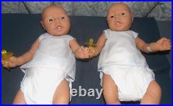 2 Vtg JESMAR Newborn Baby Anatomically Correct Twin Dolls! Boy & Girl/Spain/18