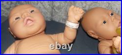2 Vtg JESMAR Newborn Baby Anatomically Correct Twin Dolls! Boy & Girl/Spain/18