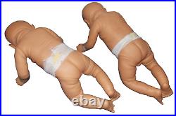 2 Vtg JESMAR Newborn Baby Anatomically Correct Twin Dolls! Boy & Girl/Spain/18