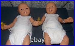 2 Vtg JESMAR Newborn Baby Anatomically Correct Twin Dolls! Boy & Girl/Spain/18