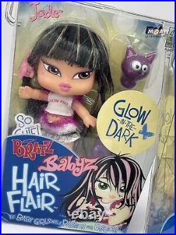 3 Bratz Babyz Baby Doll GLOW IN THE DARK Hair Flair CLOE JADE Yasmín RARE MGA