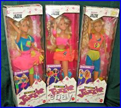 3 Teen Looks Jazzie Dolls -Workout-Swim Suit Cheerleader -NIP 1988 Mattel