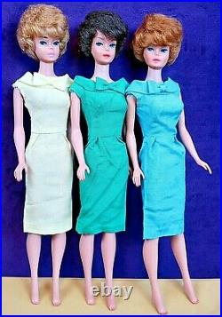 3 Vintage Barbie Bubblecut Lot Platinum Ash Blonde Fudge Brunette SO PRETTY BIN