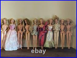 80s Superstar Era Barbie Ken 10 doll lot Dream Date PJ, Dream Glow + more dolls