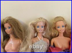 80s Superstar Era Barbie Ken 10 doll lot Dream Date PJ, Dream Glow + more dolls